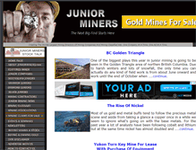 Tablet Screenshot of juniorminers.com